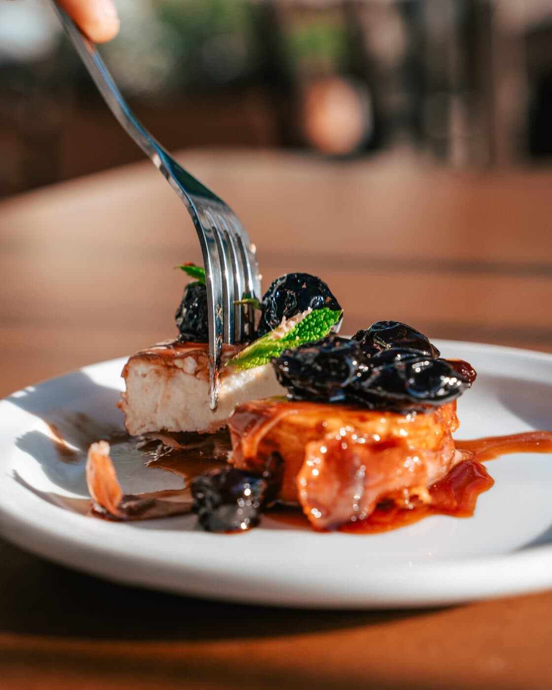 A plated fish course